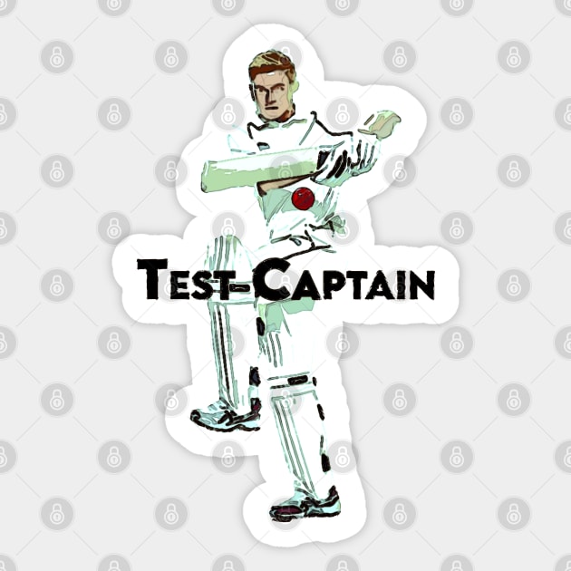 World Cricket Batsman Test Captain p2 Sticker by FasBytes